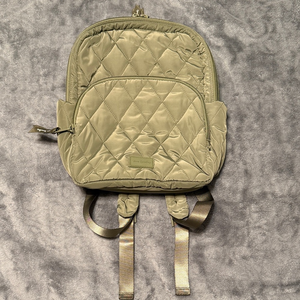 Vera Bradley Olive Quilted Backpack
